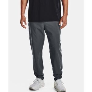 NWT Under Armour UA Sportstyle Woven Tapered Pants Loose Fit Pitch Grey